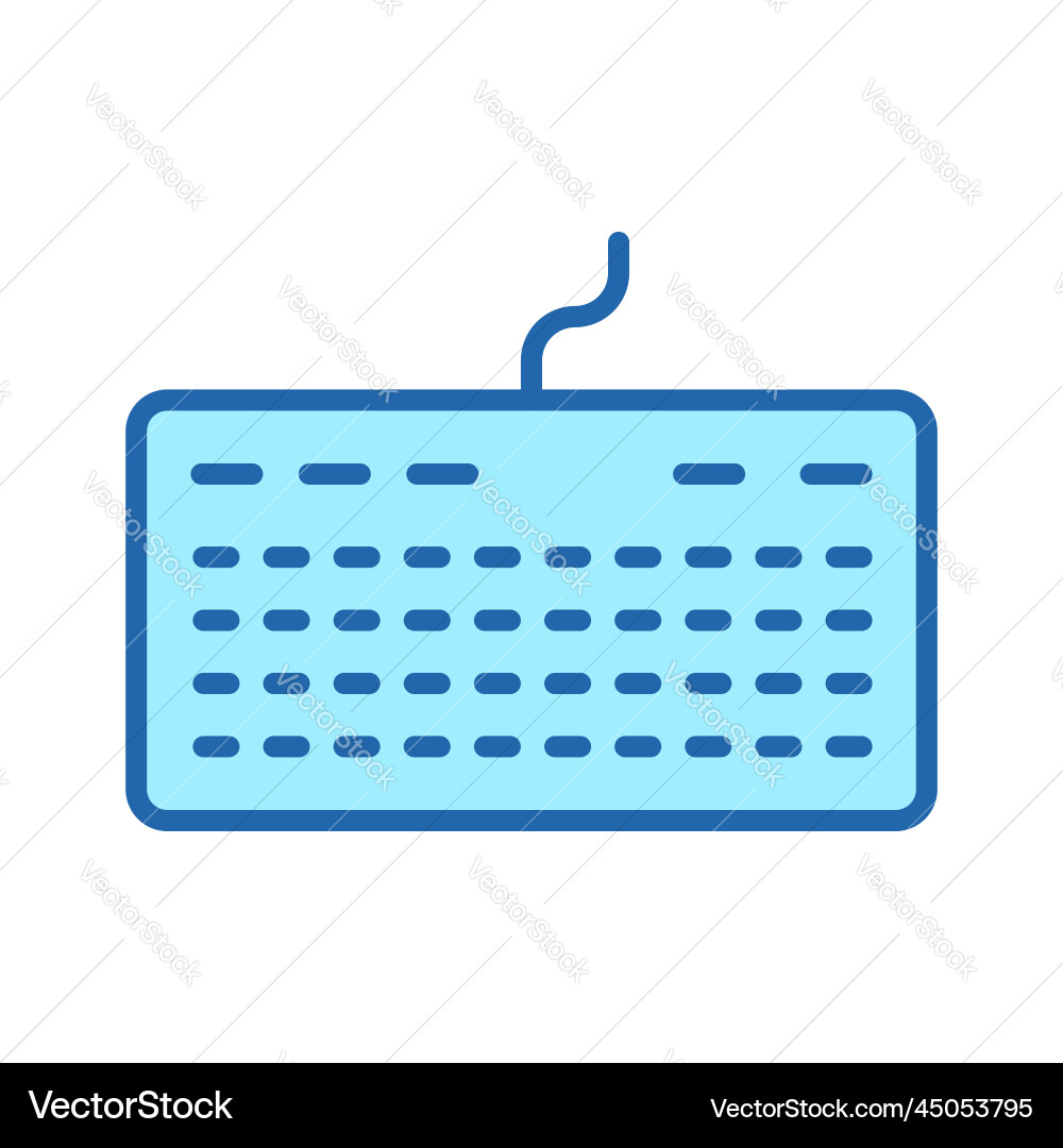 Keyboard for computer line icon pc peripheral Keyboard for computer line icon pc peripheral vector image
