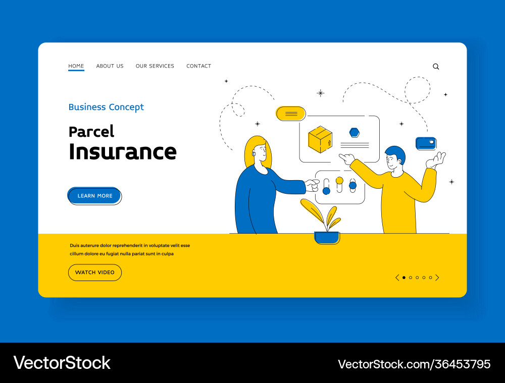 Parcel Delivery Banner Template Vector Image