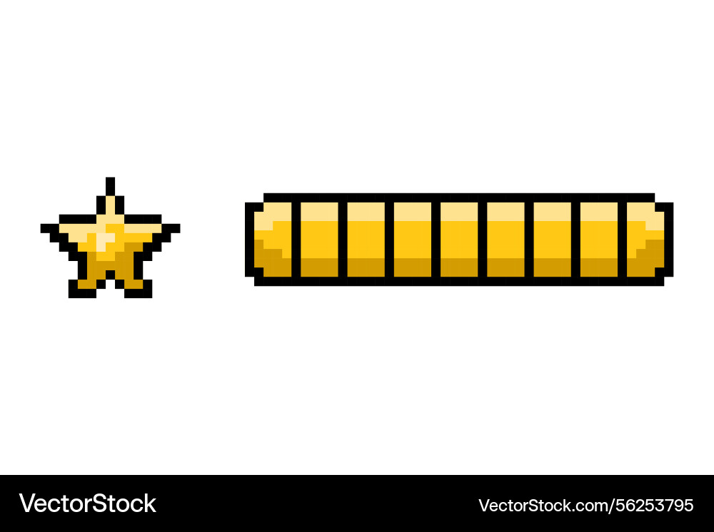 Pixel Spiel ui Element die interaktive Pixel Spiel ui Element die interaktive vektorbild