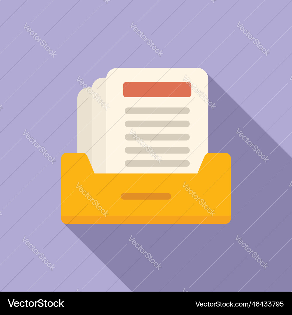 Report folder icon flat document data Report folder icon flat document data Vector Image