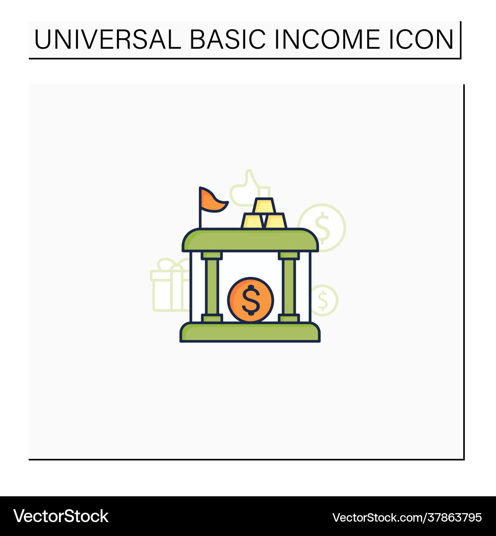 Sovereign wealth funds color icon Sovereign wealth funds color icon vector image