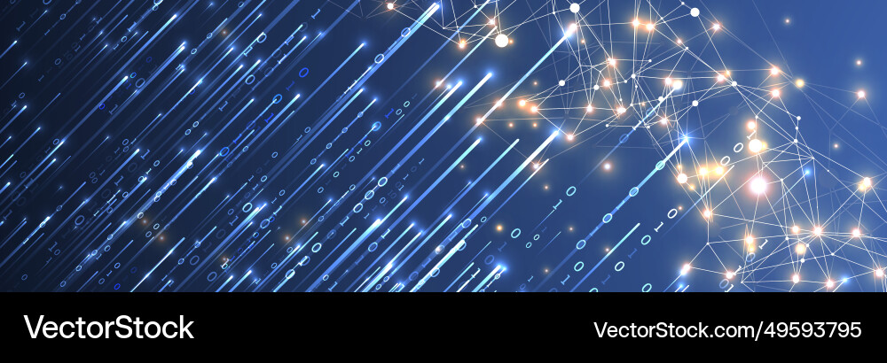 Technology background big data concept binary Vector Image