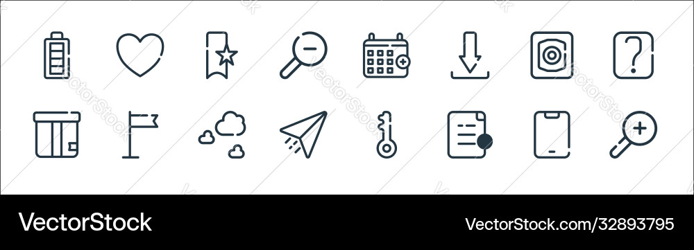 Ui master line icons linear set quality Ui master line icons linear set quality vector image