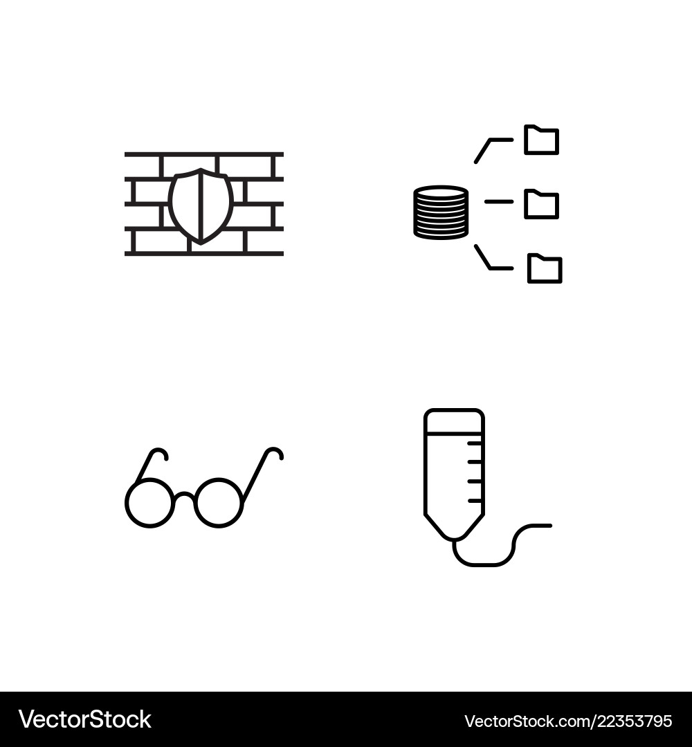 Web simple outlined icons set Web simple outlined icons set vector image