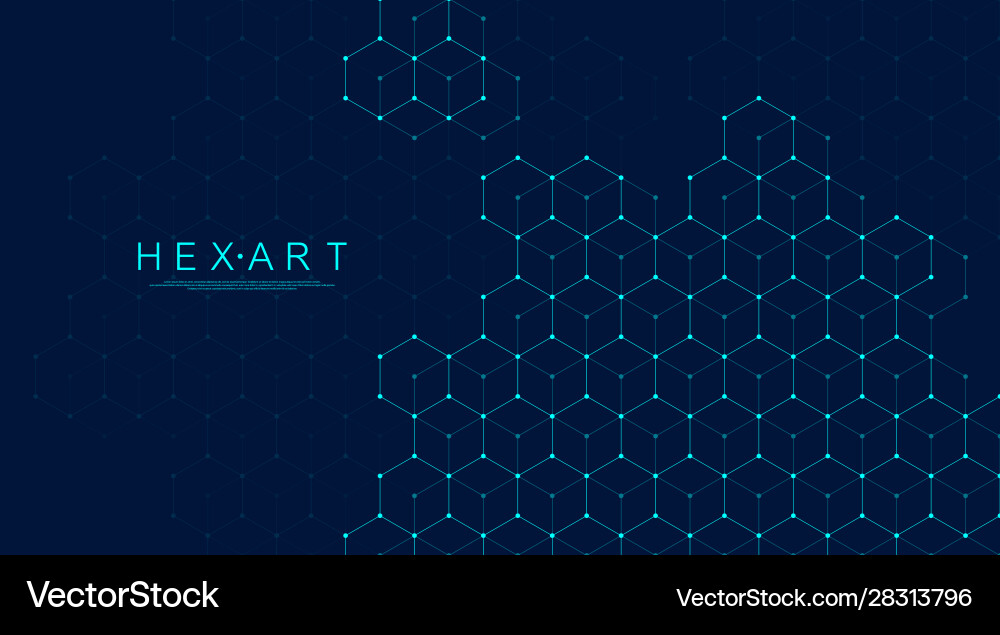Abstract hexagonal boxes background molecular Abstract hexagonal boxes background molecular vector image