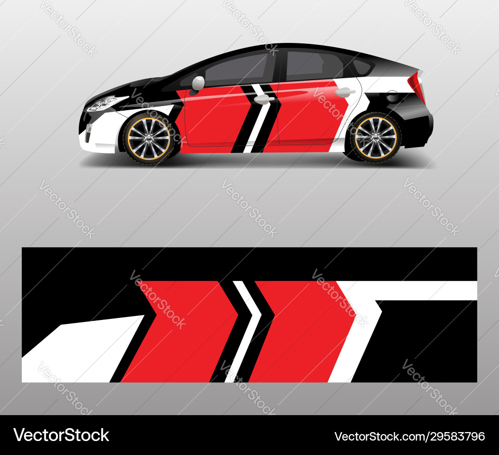 Abstract Racing Car Wrap vector image