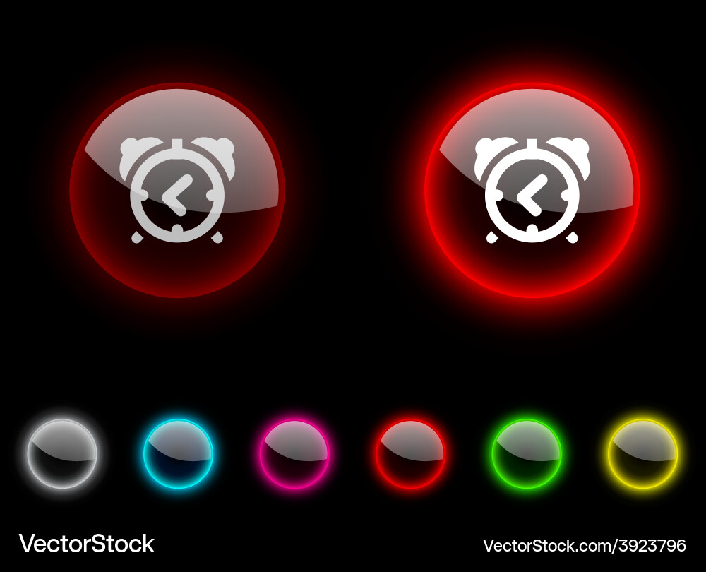 Alarm-clock button Vector Image