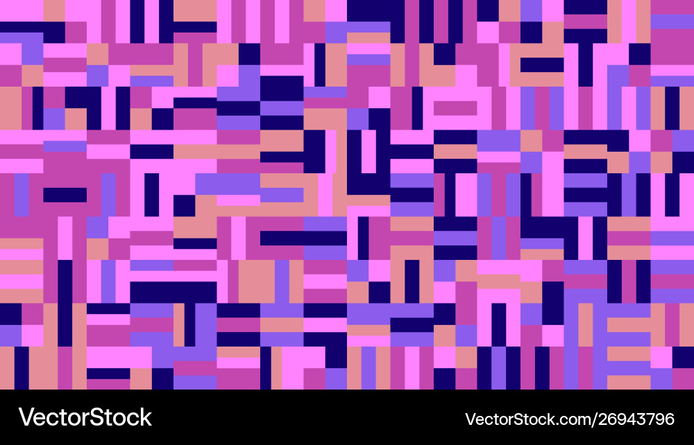 Colorful chaotic random rectangle mosaic pattern vector image