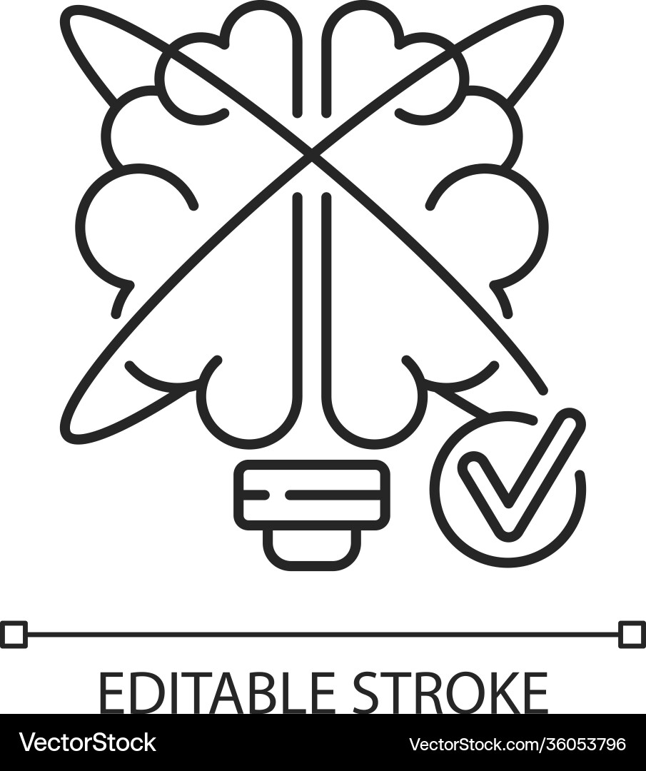 Creative problem solving linear icon Creative problem solving linear icon Vector Image