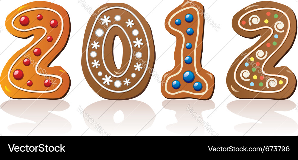 Gingerbread Christmas Cookies Vector Image