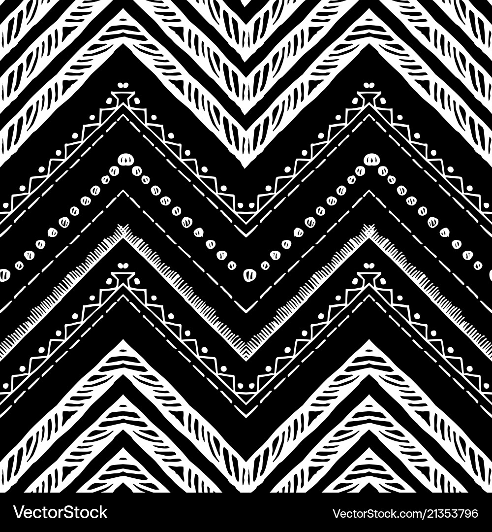 Hand drawn pattern zigzag and stripe line Hand drawn pattern zigzag and stripe line vector image