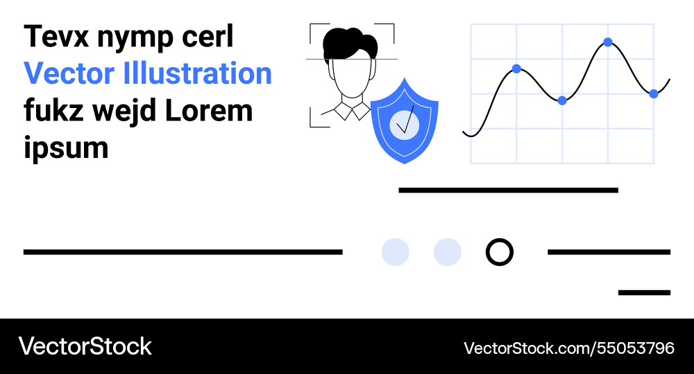 Modern visual representation with avatar shield Modern visual representation with avatar shield vector image
