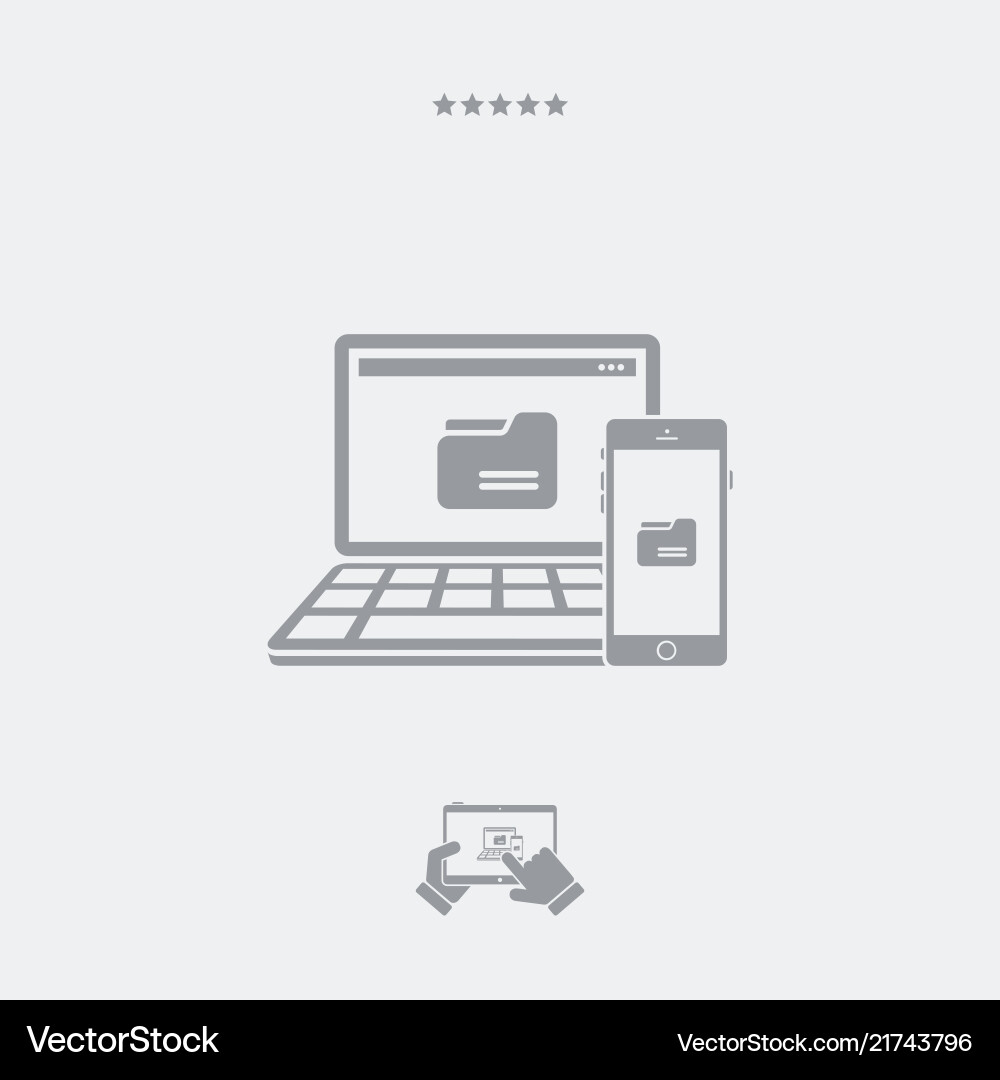 Multi devices folder synchronization Multi devices folder synchronization vector image
