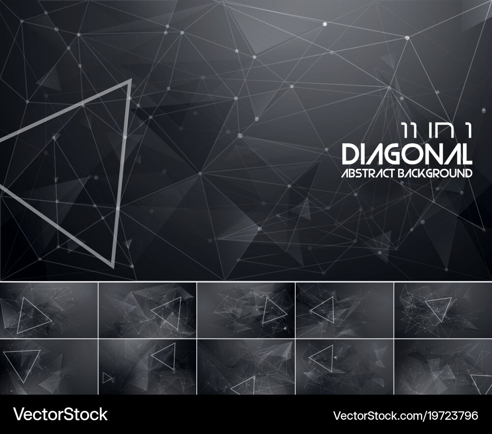 Polygonal line and low poly abstract background vector image