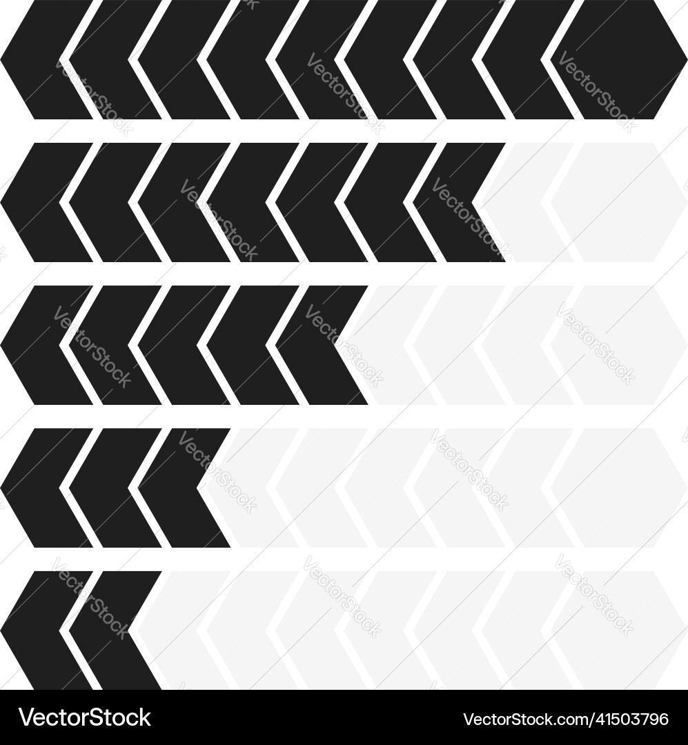 Progress bar steps phases level indicator Progress bar steps phases level indicator vector image