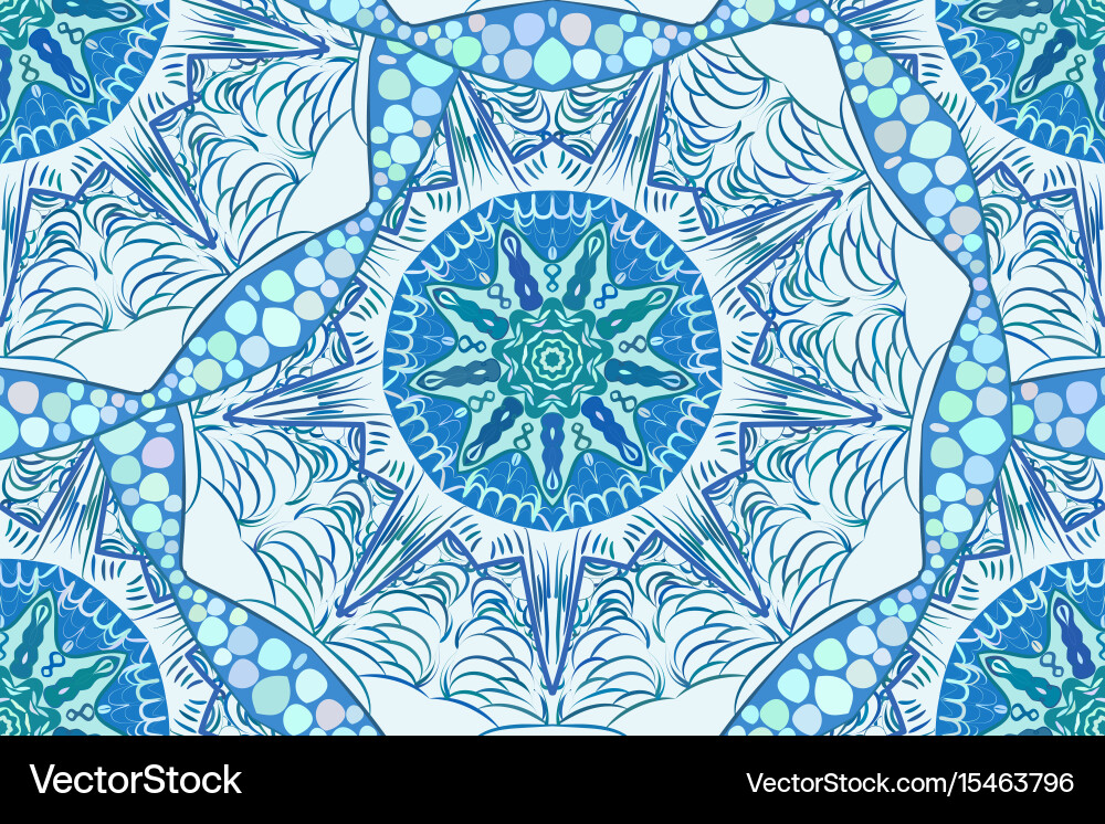 Seamless blue abstract pattern curl vector image