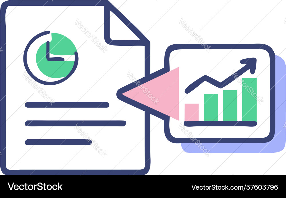 Statistical report icon design generative ai vector image