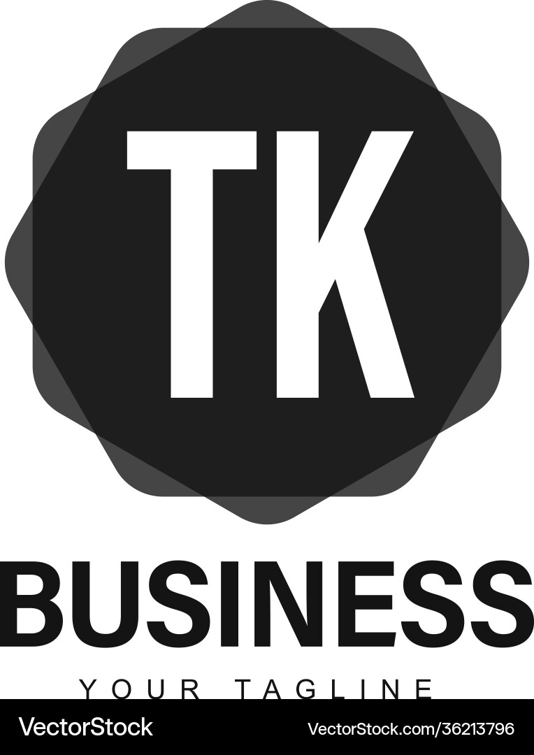 Tk initial a logo design with abstract style Tk initial a logo design with abstract style vector image