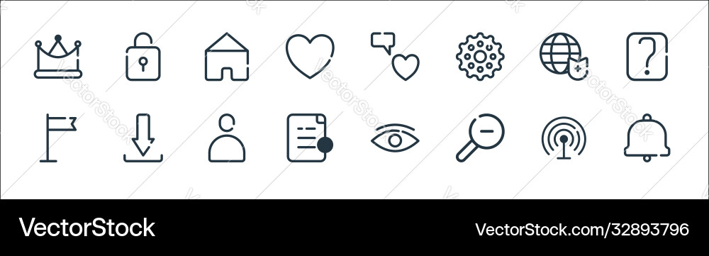 Ui master line icons linear set quality Ui master line icons linear set quality vector image