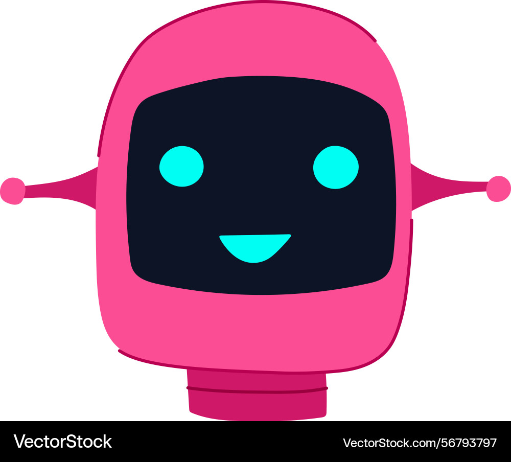Algorithms robot head cartoon Vector Image