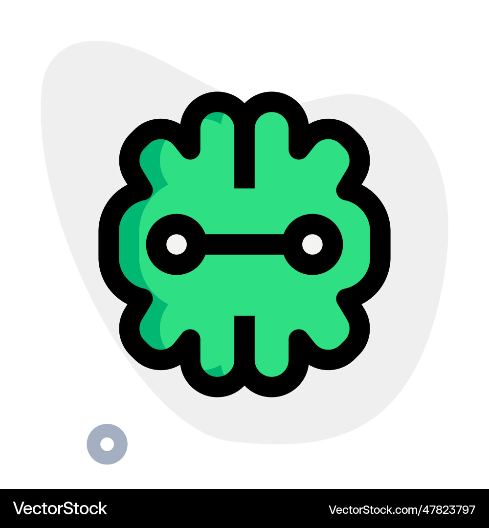 Artificial intelligence machine with deep learning vector image
