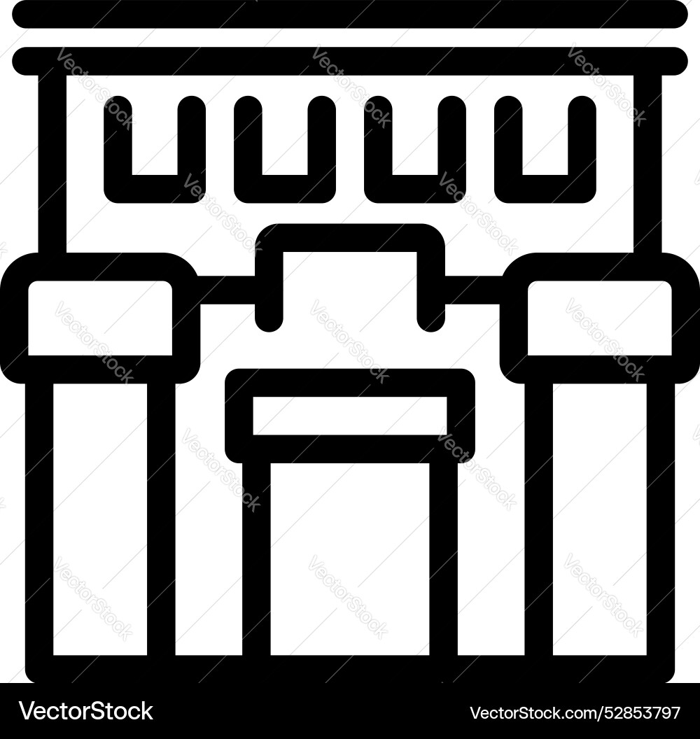 Building with columns facade showing government Building with columns facade showing government Vector Image
