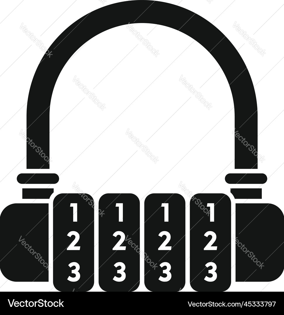 Cipher bike padlock icon simple data Vector Image