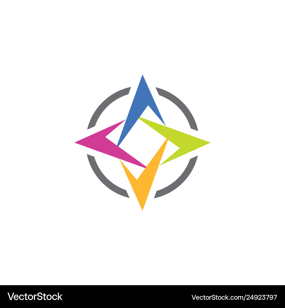 Compass Icon - Navigation Symbol vector image