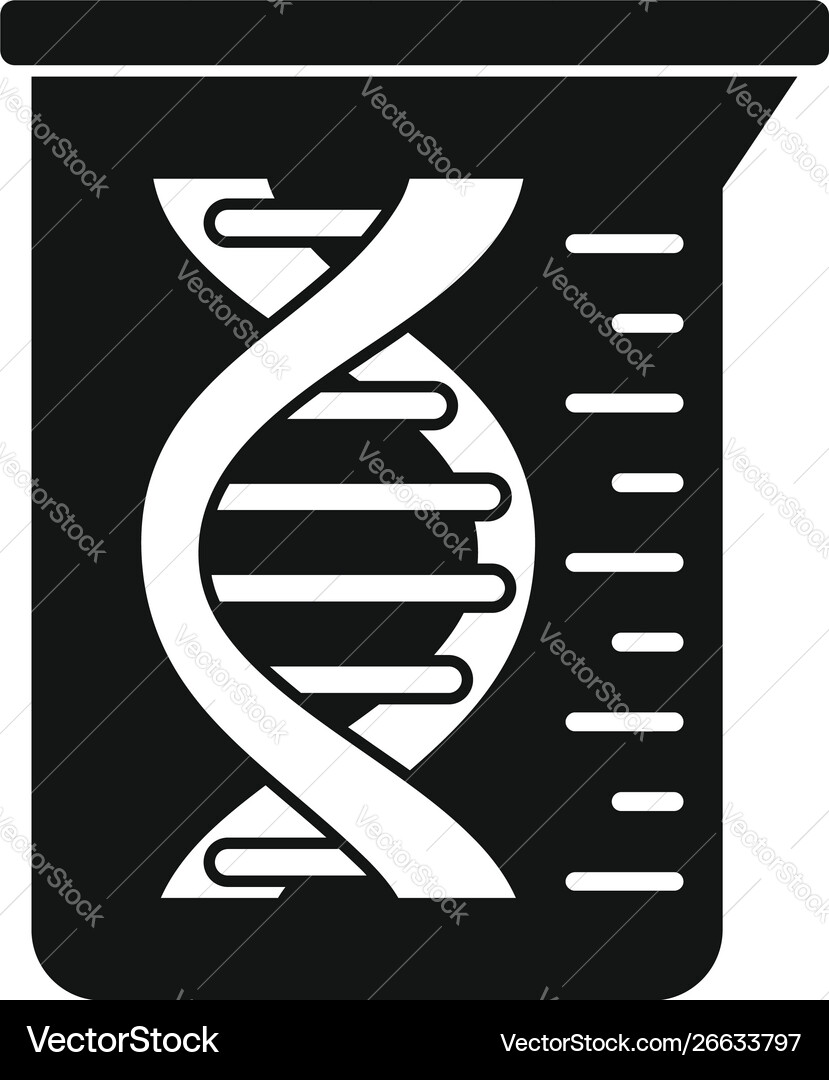 Dna flask icon simple style Dna flask icon simple style Vector Image