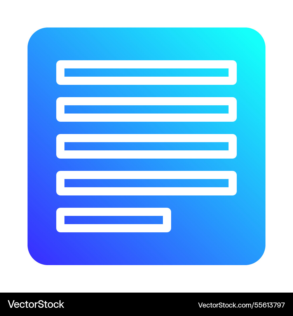 Document icon with gradient background square vector image