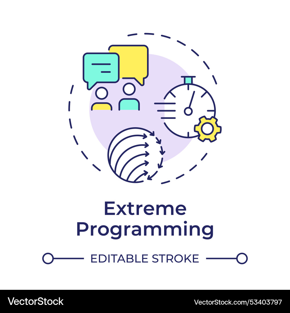 Extreme programming multi color concept icon Extreme programming multi color concept icon vector image