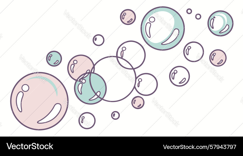 Floating Bubbles Abstract Background Vector Image