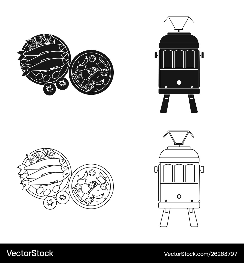Isolated object and historic symbol set Vector Image