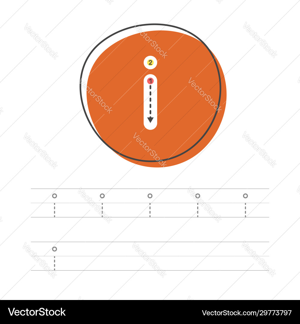 Learning to write i Learning to write i vector image