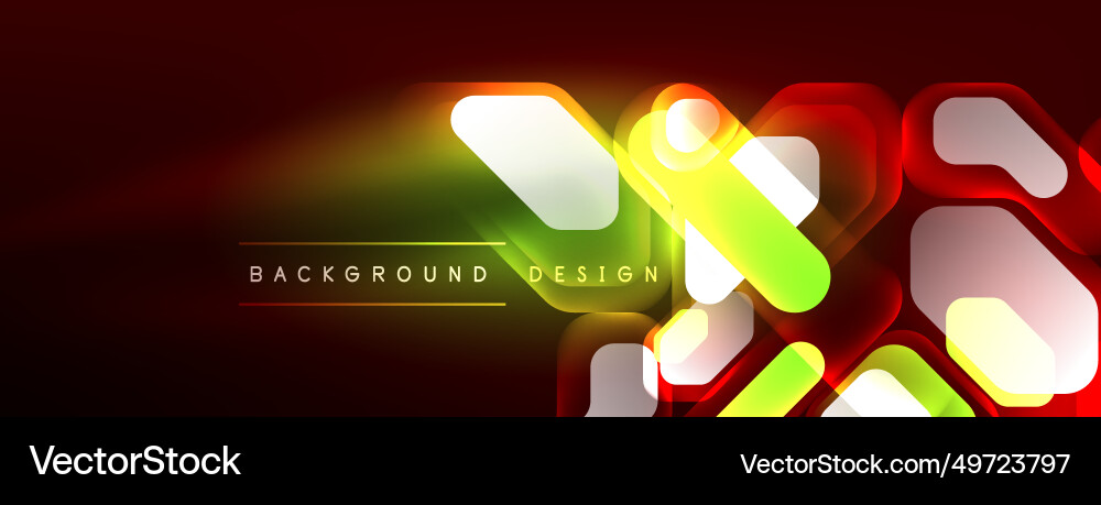 Neon lines squares and round shapes abstract Neon lines squares and round shapes abstract vector image