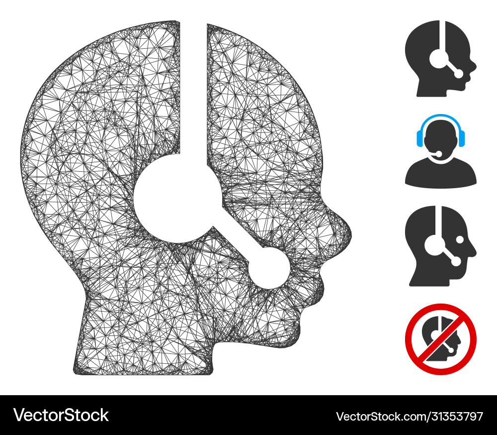Operator web mesh Vector Image