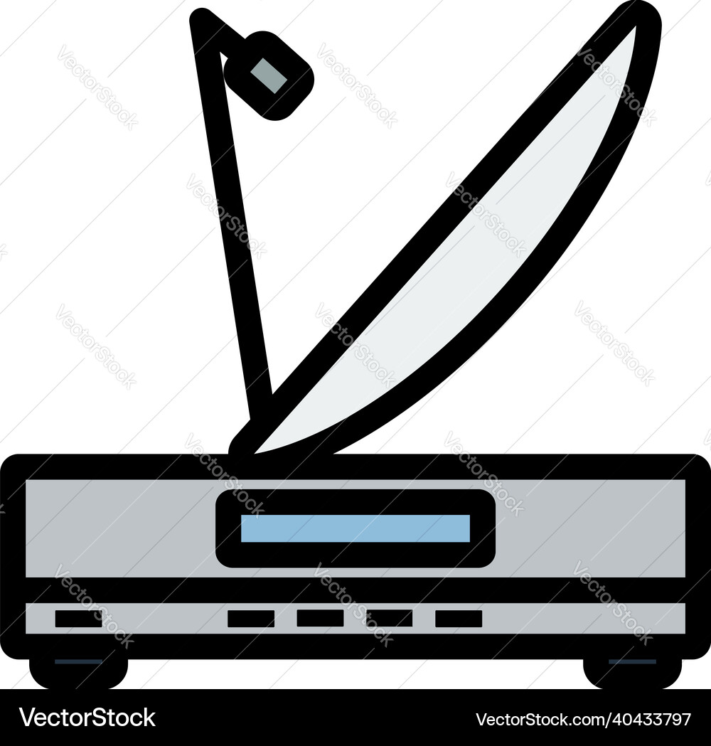 Satellitenempfänger mit Antennensymbol Satellitenempfänger mit Antennensymbol vektorbild