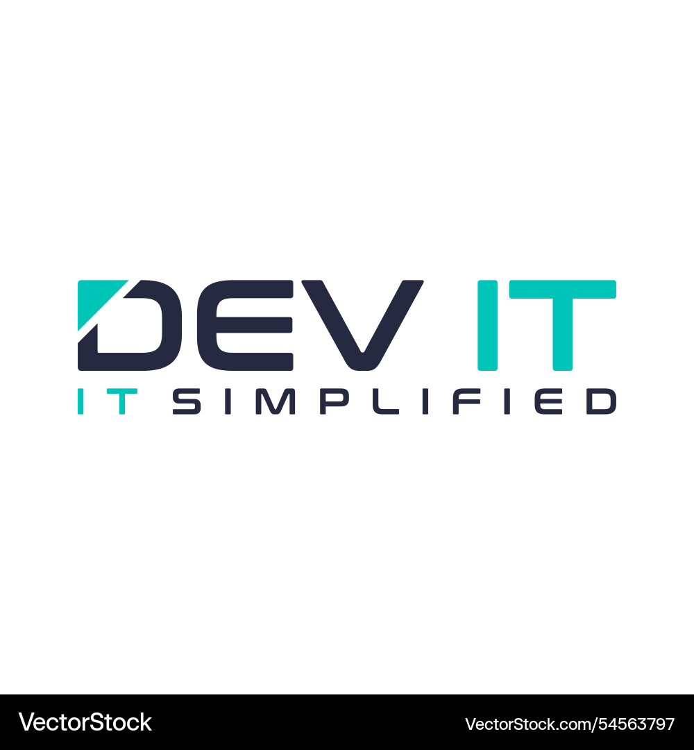 Technology simple logo Royalty Free Vector Image