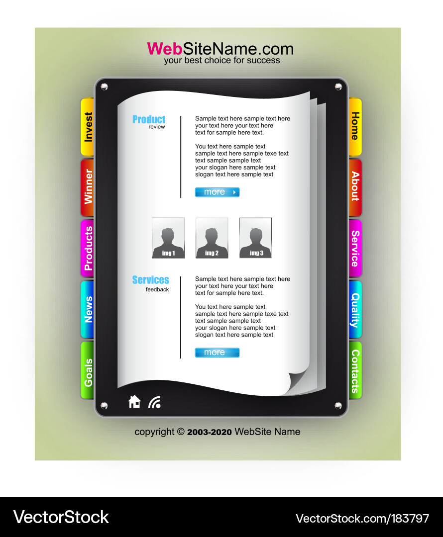 Web design template vector image