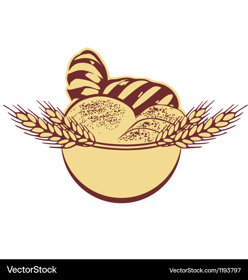 Wheat Bread Pattern vector image