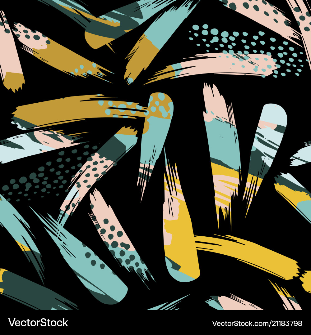 Abstract artistic seamless pattern with strokes Abstract artistic seamless pattern with strokes vector image