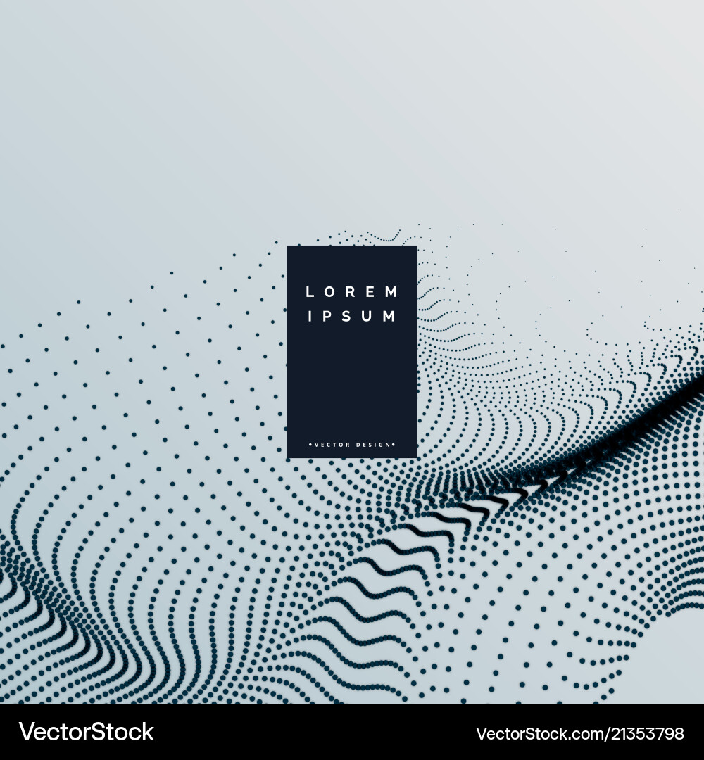 Abstract particle wave design background Vector Image
