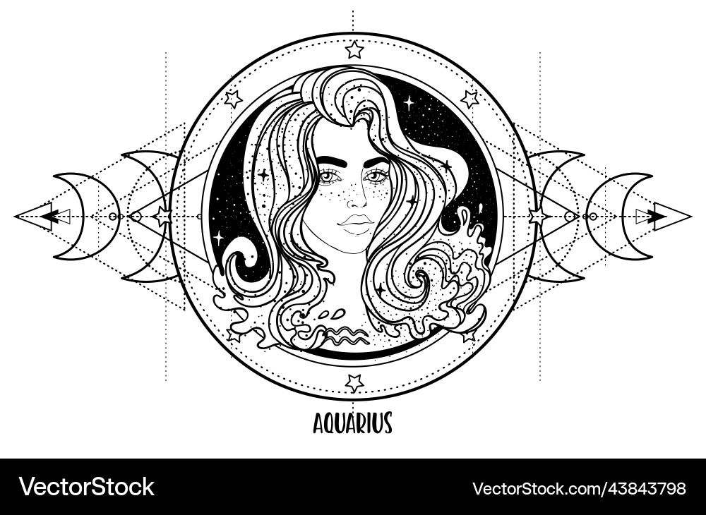 Aquarius astrology sign Aquarius astrology sign vector image