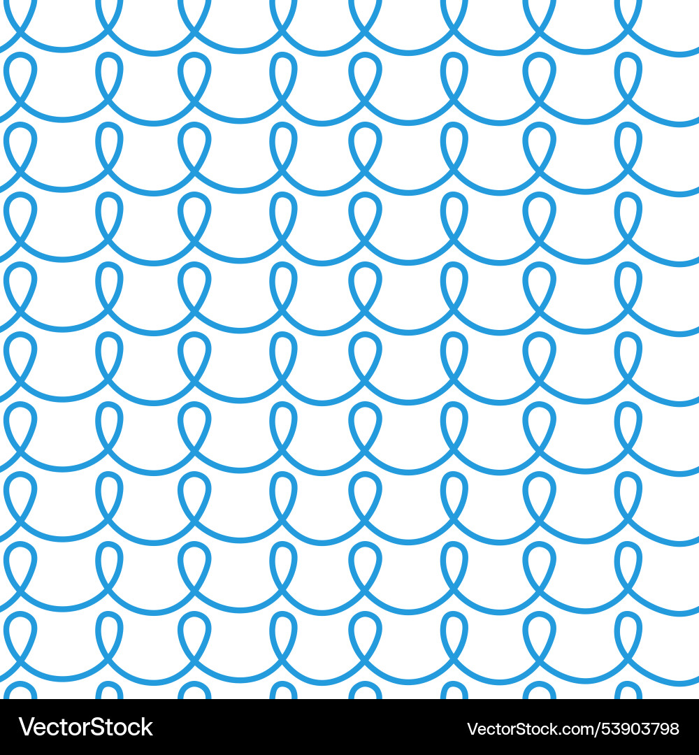 Blue swirl pattern line loop seamless ornament vector image