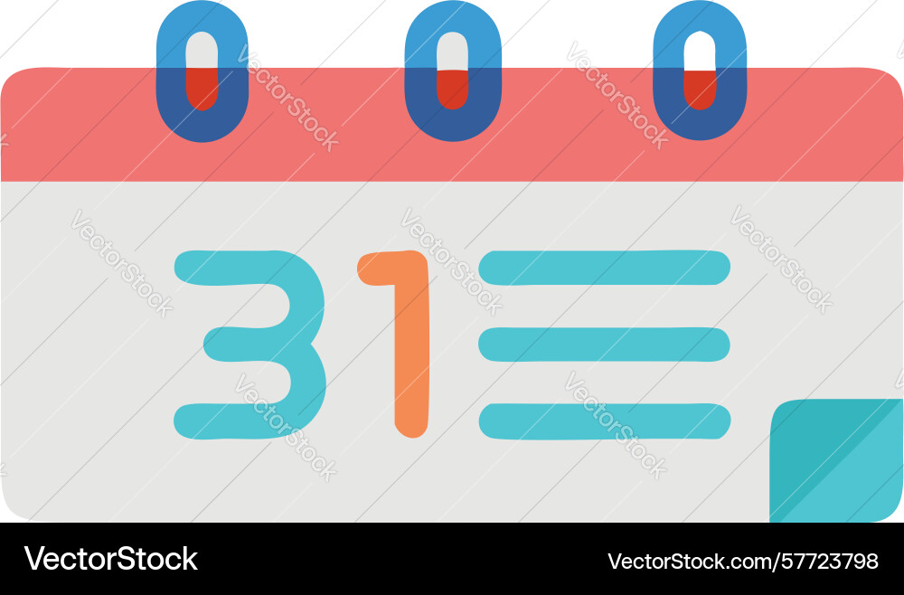 Calendar with day highlight specific date vector image