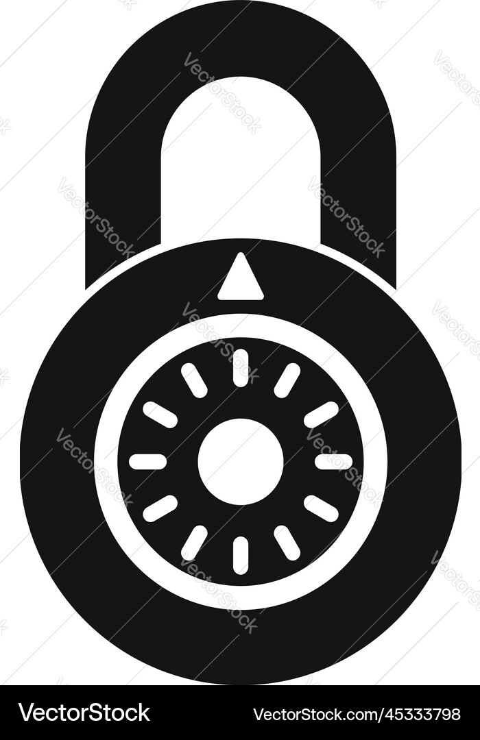 Cipher padlock icon simple security code Cipher padlock icon simple security code vector image