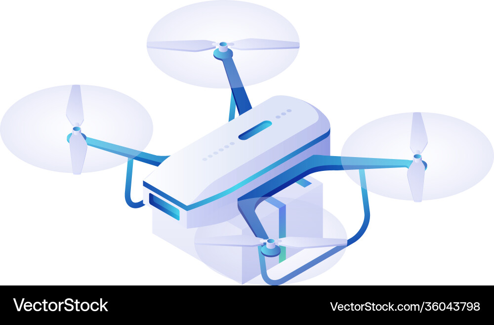 Drone quadrocopter uav Drone quadrocopter uav vector image