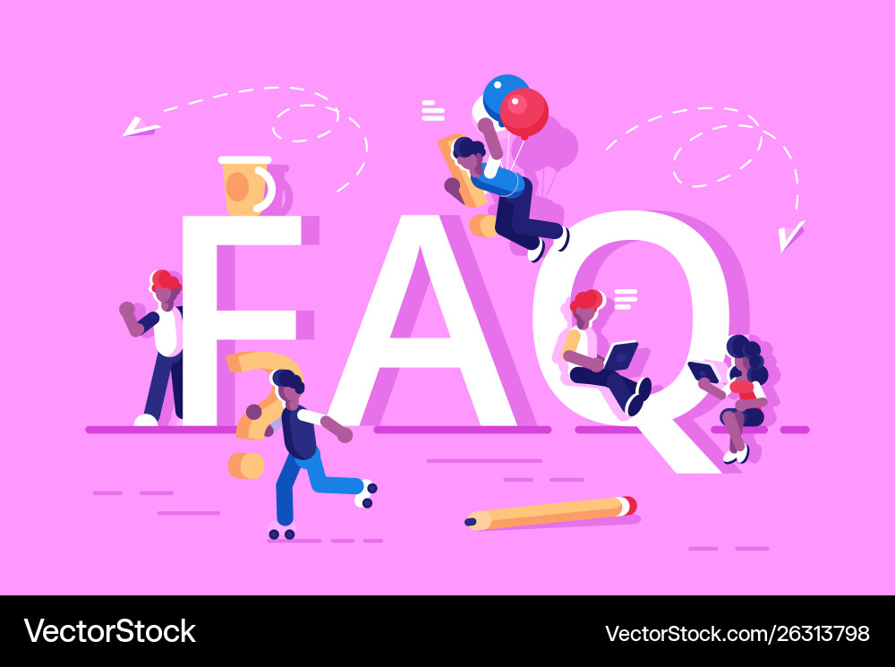 Faq qa frequently asked questions concept vector image