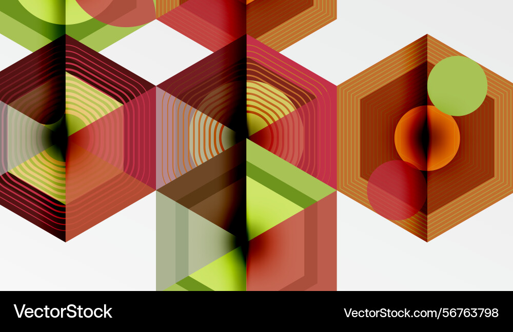 Geometric patterns create abstract composition Geometric patterns create abstract composition vector image