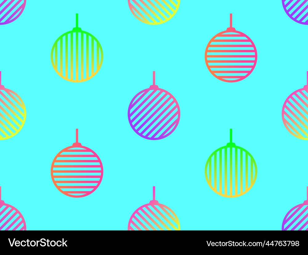 Gradient christmas balls seamless pattern contour Gradient christmas balls seamless pattern contour vector image